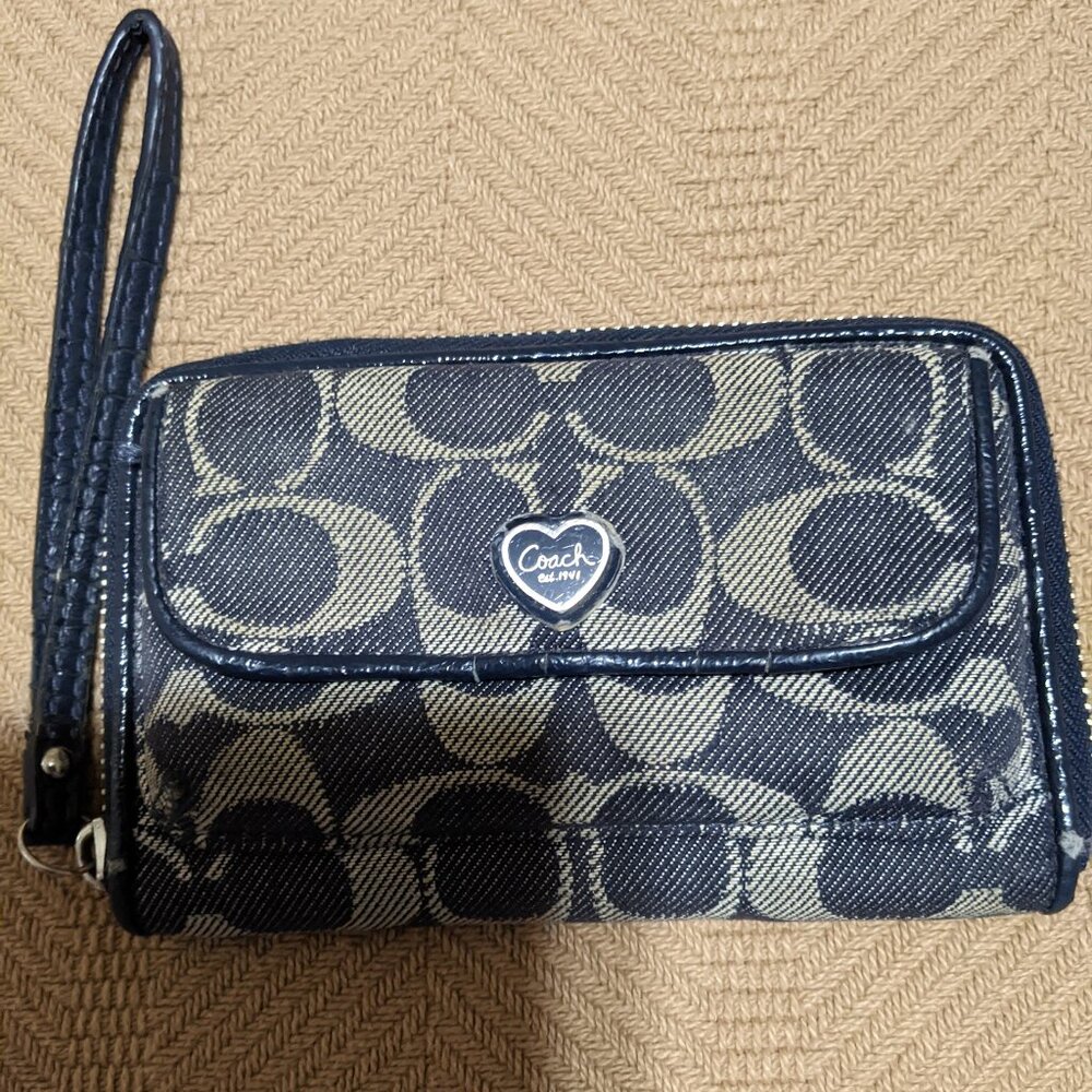 Coach Denim Wallet/Wristlet